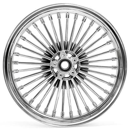TOFR 18x3.5 Fat Spoke Chrome Front Wheel For Harley Touring Baggers 84-08 - color: Chrome, size: Front:18inch x 3.5inch