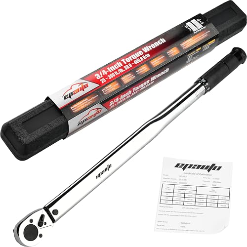EPAuto 3/4-Inch Torque Wrench, 25~300 ft./lb., 33.9~406.8 N/m - size: 3/4 Inch Drive (25-300 ft.-lb.)