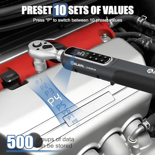Digital Torque Wrench 3/8 Drive, 1.5-99.6 ft-lb ±2% Accuracy - size: 1.5-99.6Ft.Lb/2-135Nm-3/8"
