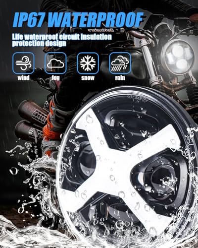 X-style Blue DRL motorcycle headlight with Housing - color: Blue2