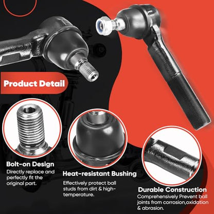 2pc ES3624 ES3625 Front Outer Tie Rod End Compatible with Dodge 2003-2008 Ram 1500 2500 3500,Compatible with Jeep 2007-2018 Wrangler JK - size: ES3624 ES3625