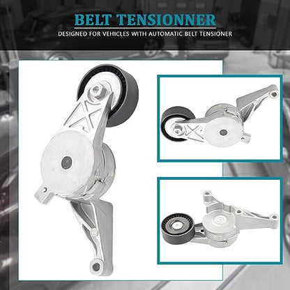 IRONTEK 03G903315C Belt Tensioner Pulley Assembly fit for Volkswagen 2005-2007 Jetta #38436 49400 V101695 - size: 03G903315C