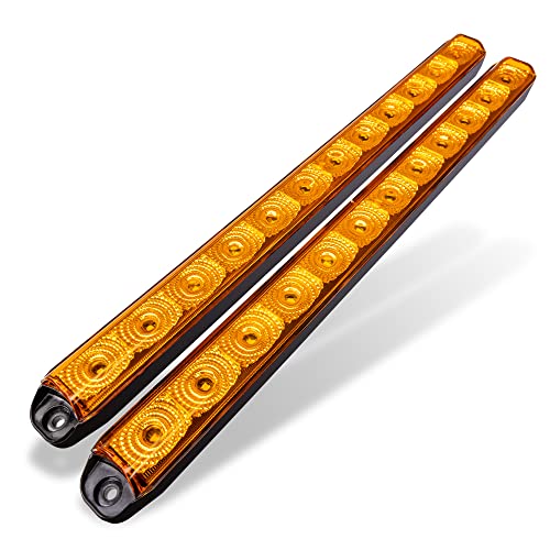 TRUE MODS 2pc 16" Amber LED Trailer Light Bar ID Rear Tail for Truck Semi - size: 2pc Amber