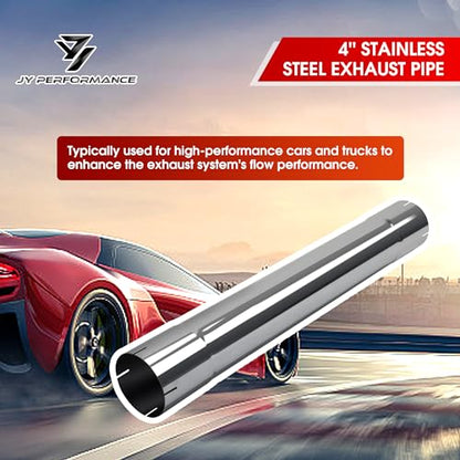 4" Muffler Replacement Pipe, 4 Inch Exhaust Pipe, 30" Length - size: 4''
