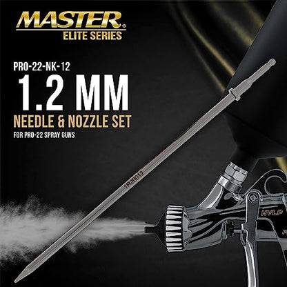 Master Elite PRO-22 Series 1.2 mm Needle, Fluid Nozzle and Air Cap Set Only - size: 1.2
