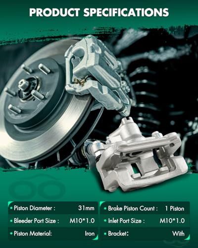 SCITOO 1PC 19B3476A Rear Passenger Side Disc Brake Caliper With Bracket - size: Rear Passenger[19B3476A]