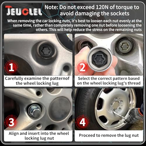 17PCS Wheel Locking Nut Key Kit Compatible with Land Rover