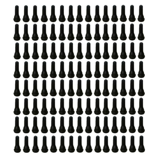 120Pcs TR413 Tubeless Valve Stems, Black Rubber Snap-in Valves Tubeless Tire Valve Stems Replacement for Tubeless 0.453 inches Rim Holes on Standard Auto Tires - size: TR413-120pcs