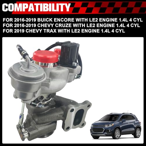 Turbocharger Turbo Kit – Direct Fit for 2016-2019 Chevy Cruze/Trax & Buick Encore 1.4L Replaces OEM 12685682, 12668293, 12668297, 667-206