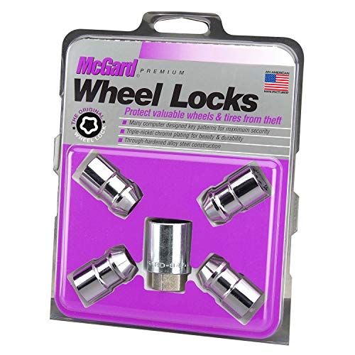 MCGARD 24132 Chrome Cone Seat Wheel Locks (7/16" - 20 Thread Size) - Set of 4