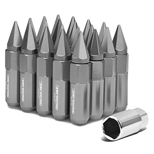 Auto Dynasty M12 x 1.5 Open/Closed End Design 20-Piece Aluminum Alloy Wheel Lug Nuts +1 X Deep Drive Extension (Gun Metal) - color: Gun Metal