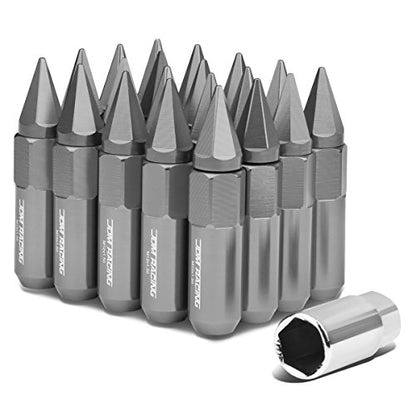 Auto Dynasty M12 x 1.5 Open/Closed End Design 20-Piece Aluminum Alloy Wheel Lug Nuts +1 X Deep Drive Extension (Gun Metal) - color: Gun Metal