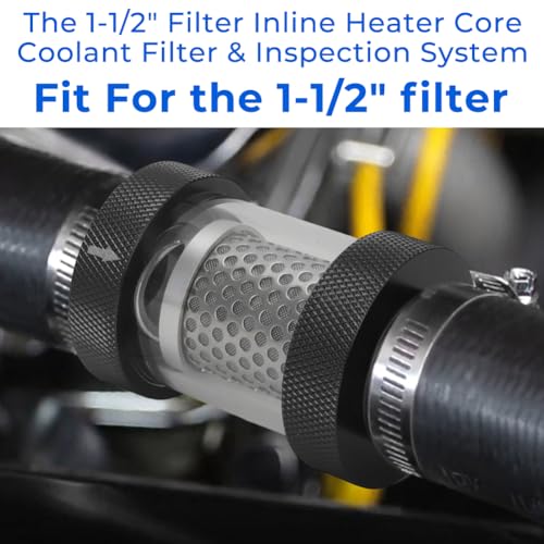 Inline Heater Core Coolant Filter 1-1/2 Inch Universal