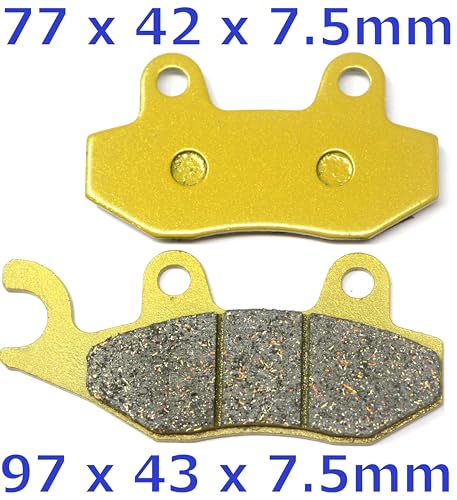 Front Rear Brake Pads for HISUN 400 450 500 550 700 750 800 1000 15-16 505 - color: Semi-Sintered
