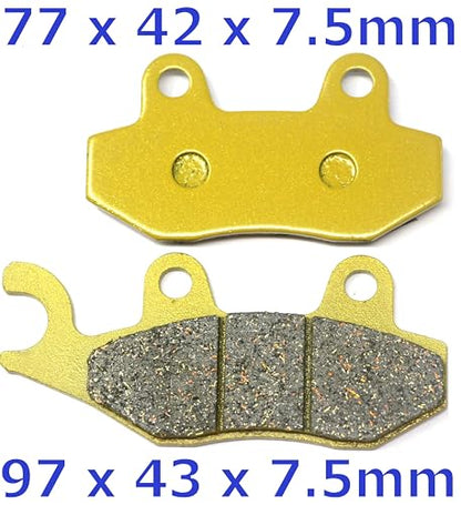 Front Rear Brake Pads for HISUN 400 450 500 550 700 750 800 1000 15-16 505 - color: Semi-Sintered