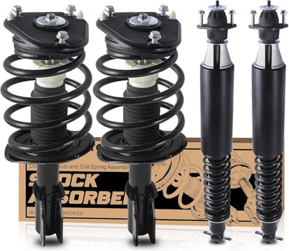 KUIPERAUTO Front + Rear Strut Shocks Assembly Compatible with 2006-2011 Buick Lucerne Cadillac Dts 172321 4PCS - style: 2x Front + 2x Rear