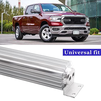 Universal 15" Dual Pass Aluminum Finned Transmission Oil Cooler - size: 15" Oil Cooler