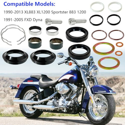 39mm Front Fork Bushing Dust Seal for Sportster 883 1200 FXD Dyna