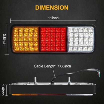 2Pcs 75 LED Truck Tail Lights Bar Kit Super Bright IP68 Waterproof - color: Tail Lights-C