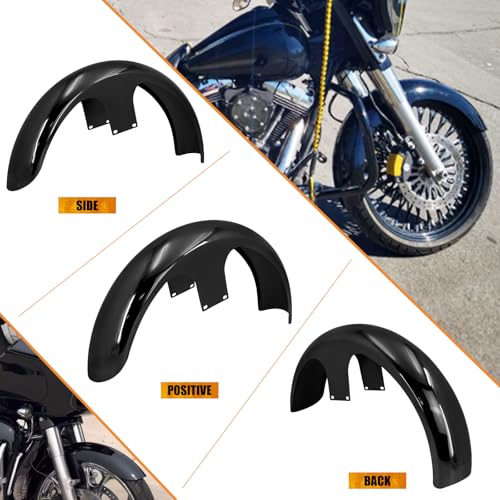 23-Inch Front Fender Fit for Harley Touring 1996-2023 - style: Gloss Black 23inch 1996-2023