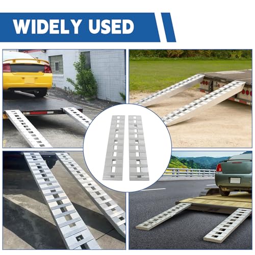 Silscvtt 2 Pcs 60 Inch x 12 Inch Aluminum Trailer Ramps