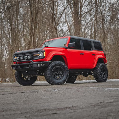 Rough Country 17x9 Series 76 Wheel with Simulated Beadlock - 5x5.5, +0mm OffSet - Gloss Black Lightweight Aluminum Off-Road Wheel for Jeep & Truck - size: 5x5.5, +0mm Offset