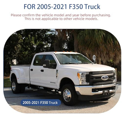 hightall 17 Wheel Simulators, 17" 8 Lug 4 Hand Holes Stainless Steel Hubcaps,Polished Surface,2Pcs Front Wheel/2Pcs Rear Wheel,Bolts On Wheel Cover Set Compatible with Ford 2005-2025 F350 Truck - size: 17” For 2005-2025 F350