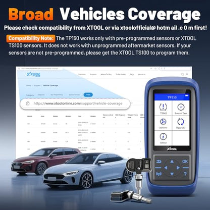 XTOOL TP150 TPMS Programming Tool, 2026 Universal TPMS Relearn Tool