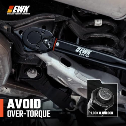 EWK 1/2" Drive Click Torque Wrench 10-150 ft-lbs (13.6-203.4 Nm)