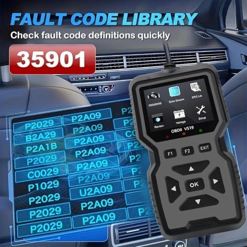 OBD2 Scanner Diagnostic Tool - Check Engine Light Code Reader, Reset Function, Data Stream, I/M Readiness, Full Features, Modes 6 & 8, for All 1996+ Vehicles - color: Gray