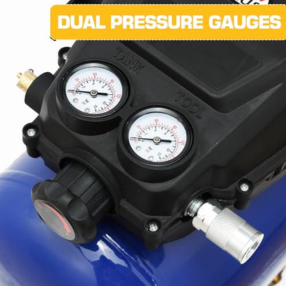 AEOLUS 3 Gal Portable Compressor, 110PSI Oil-Free Pump for Painting