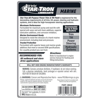 STAR BRITE Power Trim & Tilt Fluid - Formulated for Maximum Pump and Seal Life With Special Anti-Wear, Anti-Foam Additives, Superior Lubrication Additives and Corrosion Inhibitors - style: 32 Oz