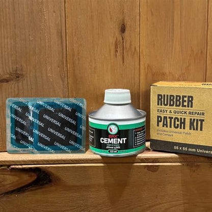 PAX Universal Heavy Duty Tire Patch Kit – 30 Pcs 55x55mm Square Universal Tube & Tire Patches, Includes Cement Glue, for Bike, Motorcycle and Car Tire Repair