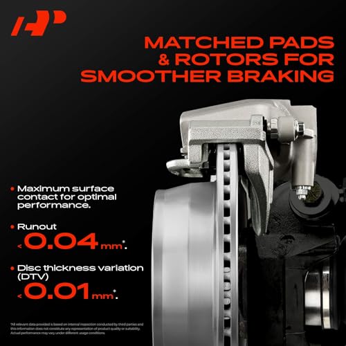A-Premium Front and Rear Drilled Slotted Brake Rotors and Ceramic Pads Kit - style: F&R Drilled and Slotted