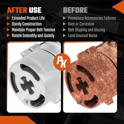 Belt Tensioner Assembly with Pulley Fit for Subaru Forester 2011-2018, Impreza 2012-2015, Legacy 2013-2019, Outback WRX, Replace# 23769AA040, 23769AA05A - size: 23769AA040