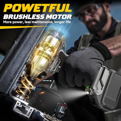 DIYtoolifz Cordless Impact Wrench 1/2” Compatible with Dewalt 20v Battery(Bare Tool), 1000FT-LBS High Torque Impact Driver, Electric Impact Gun with LED Work Light, Variable Speeds, 4-Speed Control - size: 1/2 Inch - 1000 Ft-lbs, style: Compatible with De