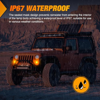 Nilight JK Front Turn Signals Light For 2007-2017 Wrangler JKU - color: JK 2007-2017 Turn Signals Light