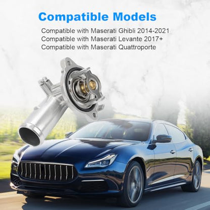 330424 Engine Thermostat Housing Compatible with Maserati Ghibli 2014-2021 - size: 330424