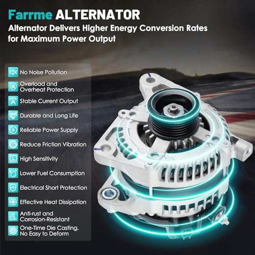 11295 Car Alternator Fit for Chrysler Town & Country 2008-2010 - size: 11295N for Grand Caravan 3.3L 3.8L 08-10