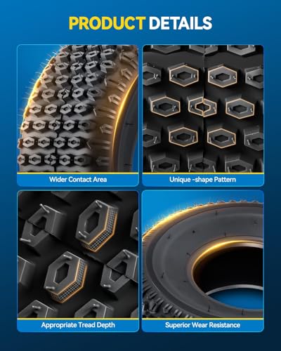 PHILTOP ATV UTV All-Terrain Tires 19x7-8,Go Kart Mini Bike Tire,4PR, Set 2 - color: Z-106 -2PCS, size: 19x7-8