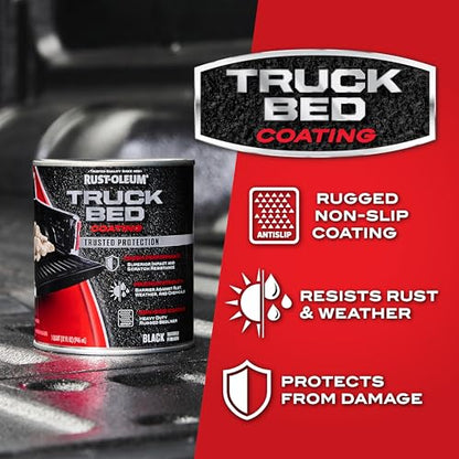 Rust-Oleum 342668 Stops Rust Truck Bed Coating, 1 Quart, Black - color: Black, size: 32 Fl Oz (Pack of 1)