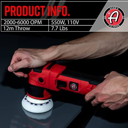 Adam's Polishes SK Pro 12mm Car Polisher - Professional Dual Action Polisher For Car Detailing - Paint Correction, Waxer Buffer DA Polisher - Variable Speed Car Polisher System - size: Polisher (1 Item)