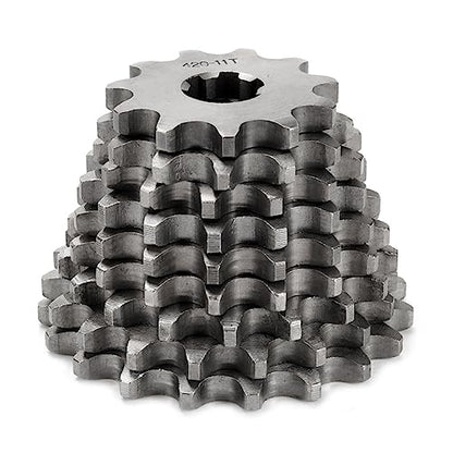 420 10T 17mm Chain Sprocket with Buckle Motorcycle Front Sprocket Gear fits for 50cc 70cc 90cc 110cc 125cc 140cc 160cc Engine Pit Dirt Mini Bikes Go Kart Trail Quad ATVs 4 Wheeler Moped(1 Set) - style: 10T