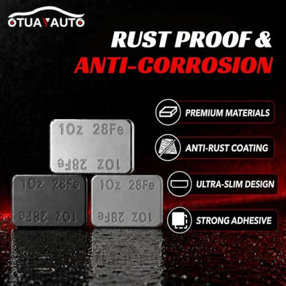 OTUAYAUTO 1oz 72pcs Chrome Adhesive Stick-On Wheel Weights 72oz/Box - size: 72 PCS