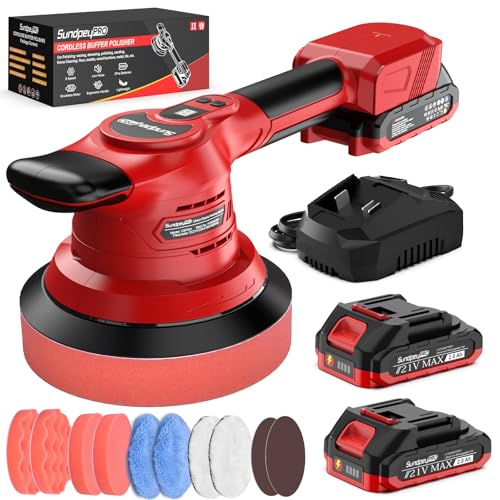 6-Inch Brushless Cordless Car Buffer Polisher Kit for Detailing
