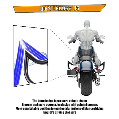 Kinglemc Crash Bar Engine Guard for Harley Softail(Black-C) - color: Black-C