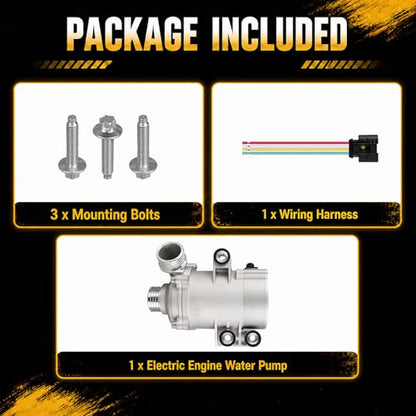 Electric Engine Water Pump Compatible with BMW 320i F30 2013-2018 2.0L L4