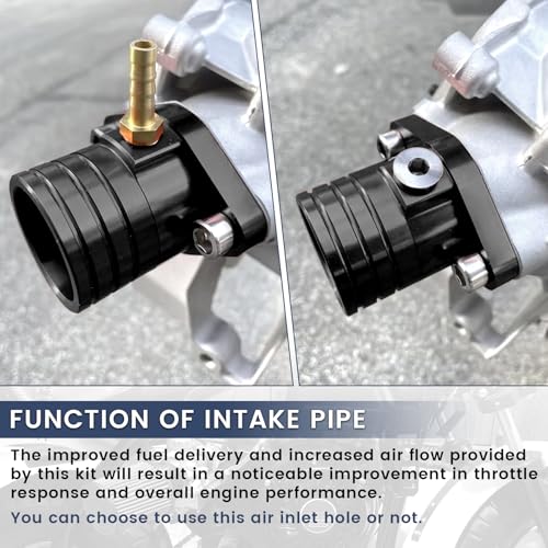 Racing Intake Pipe Inlet Manifold Adapter Kit Black - color: black