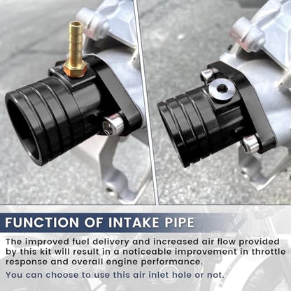 Racing Intake Pipe Inlet Manifold Adapter Kit Black - color: black