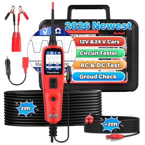 Autel PowerScan PS100 Circuit Tester 2.0, 12-24V Power Circuit Probe Tool